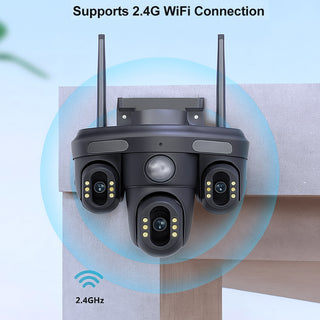 Telecamera WI-FI 4 obiettivi 1 fisso 3 motorizzati zoom 10X 4 MPX