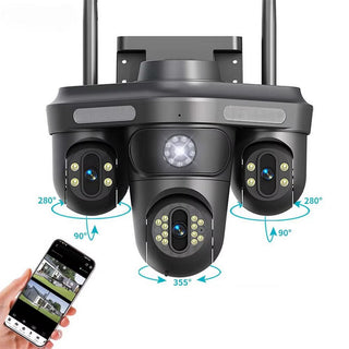 Telecamera WI-FI 4 obiettivi 1 fisso 3 motorizzati zoom 10X 4 MPX