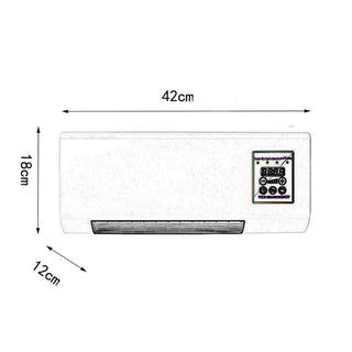 Termoconvettore aria calda fredda 1500W con telecomando caldo bagno