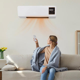 Termoconvettore aria calda fredda 1500W con telecomando caldo bagno