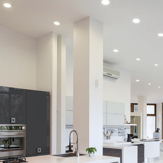 Portafaretto da incasso in gesso a scomparsa tondo per faretti GU10