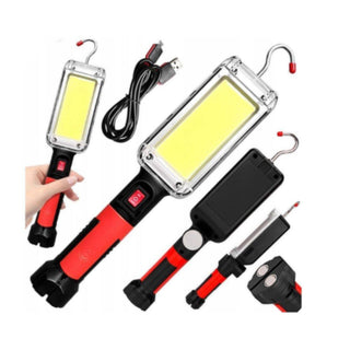 Torcia da lavoro led ricaricabile gancio 20W base calamitata a pinza