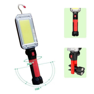 Torcia da lavoro led ricaricabile gancio 20W base calamitata a pinza