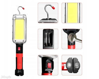 Torcia da lavoro led ricaricabile gancio 20W base calamitata a pinza