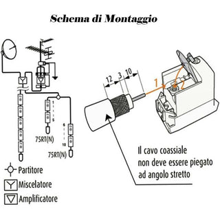 Presa TV derivata compatibile living light international air maschio