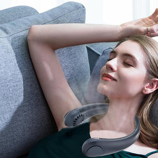 Ventilatore da collo regolabile 3 velocità ricaricabile usb