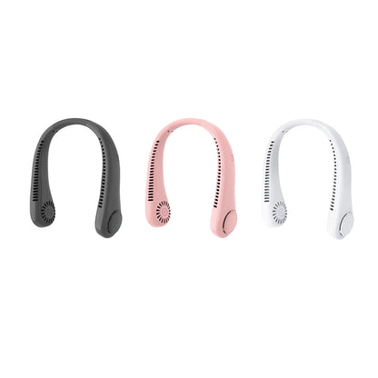Ventilatore da collo portatile regolabile a 3 velocità ventola ricaricabile usb vari colori