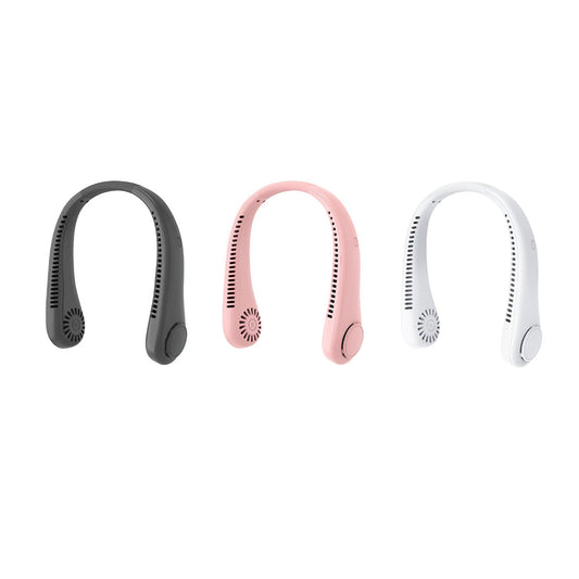 Ventilatore da collo portatile regolabile a 3 velocità ventola ricaricabile usb vari colori