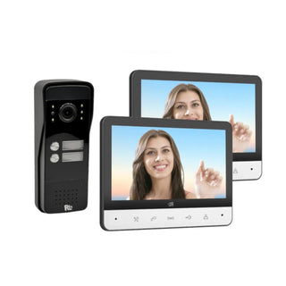 Videocitofono lcd 7" monofamiliare/bifamiliare 4 fili con infrarossi