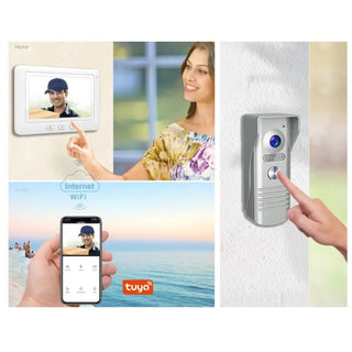 Videocitofono lcd 7" monofamiliare/bifamiliare 6 fili App smartphone