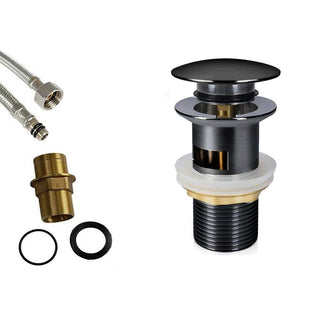 Miscelatore lavabo per bagno nero canna alta o bassa modello Cascata