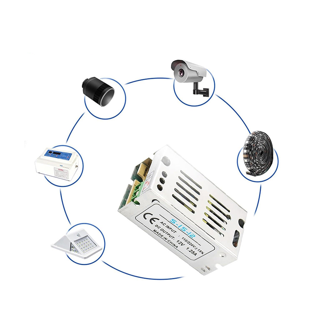 Alimentatore stabilizzato switching 12v 1a trimmerabile 220v per led telecamere