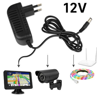 Alimentatore 24 watt trasformatore 12V 2A con spina e jack in uscita