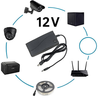 Alimentatore 60 watt trasformatore 12V 5A con spina e jack in uscita