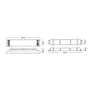 Driver emergenza per led da 3 a 80 watt alimentatore 300 min DC 220v