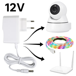 Alimentatore 12 watt trasformatore 12V 1A con spina e jack in uscita