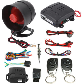 Sistema allarme auto antifurto universale sirena 15W 2 telecomandi