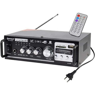 Amplificatore bluetooth 1 ingresso microfono radio FM con telecomando