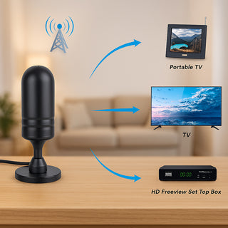 Antenna TV digitale terrestre portatile amplificata dvb-t calamitata