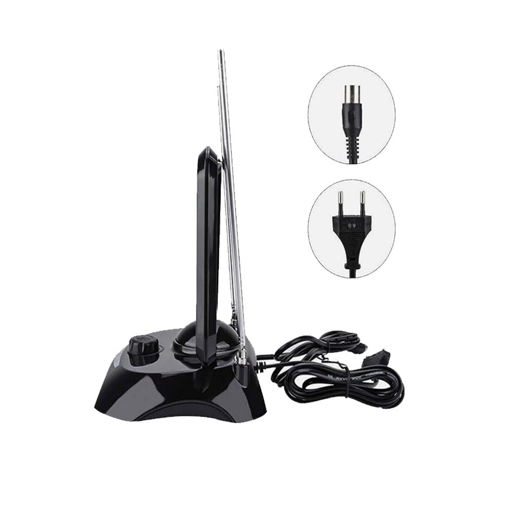 Antenna tv amplificata per interni fino a 38db ricezione digitale terrestre DVB T T2 segnale ultra hd risoluzione 4k uhf vhf