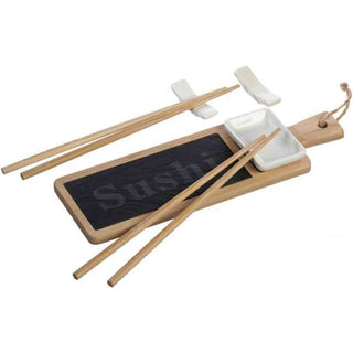 Servizio accessori sushi per 2 persone con tagliere ciotola bacchette