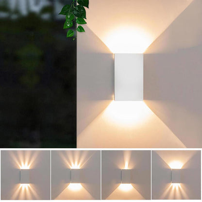 Applique a parete 10 watt da esterno doppio fascio di luce regolabile con effetti lampada da muro IP65 per facciate