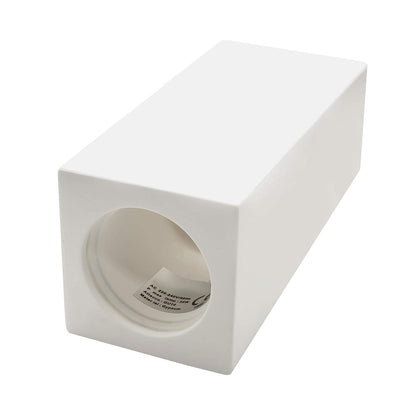 Applique da soffitto portafaretto in gesso a cubo verniciabile con attacco gu10 110x70mm supporto per faretti