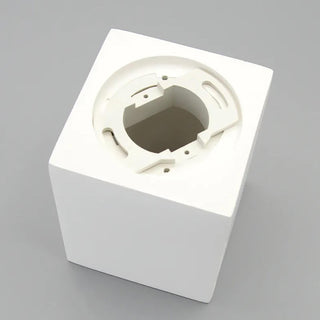 Applique da soffitto portafaretto in gesso a cubo verniciabile GU10