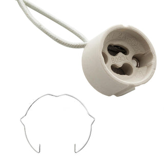 Applique da soffitto portafaretto in gesso a cubo verniciabile GU10