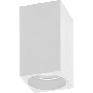Applique da soffitto portafaretto in gesso a cubo verniciabile GU10