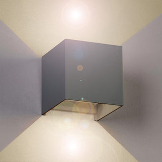 Applique da parete LED COB 12 watt grigio doppia emissione luce IP55
