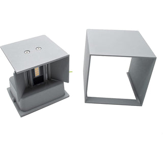 Applique da parete LED COB 12 watt grigio doppia emissione luce IP55