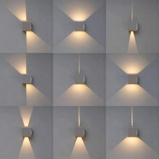 Applique da parete LED COB 12 watt grigio doppia emissione luce IP55
