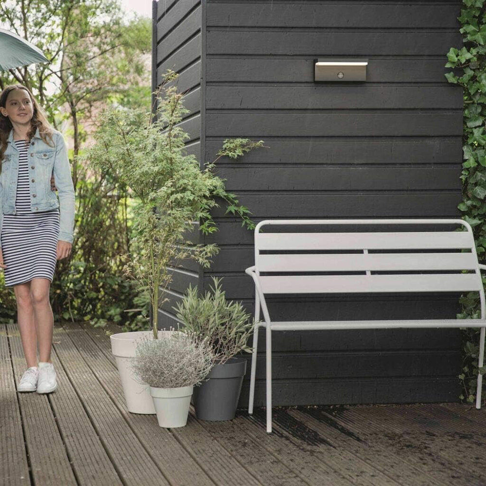 Lampada Di Sicurezza Per Apparecchio, Lampada Da Parete Per Esterni PIR Con Sensore Di Movimento A LED Integrato, Applique Da Parete Con Design Ad Arco Moderno Resistente Alle Intemperie (IP54) Per Po - Foto 1