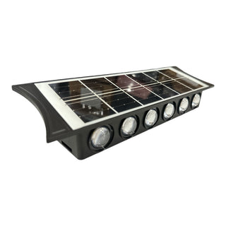 Applique doppia emissione pannello solare 8 e 12 led 2 colori di luce