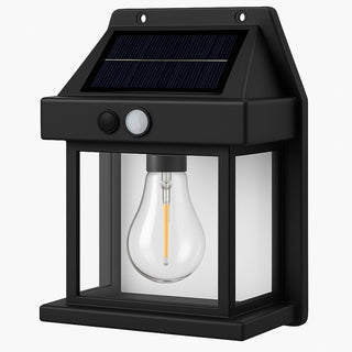 Applique pannello solare 1 watt sensore crepuscolare e movimento IP65