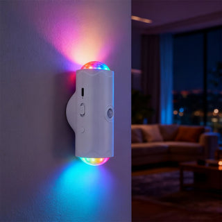 Applique a led ricaricabile RGB con sensore crepuscolare di movimento