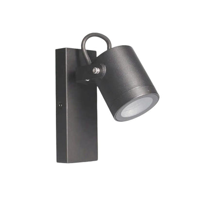 Applique da parete orientabile con attacco GU10 lampada da muro grigio luce da esterno IP44