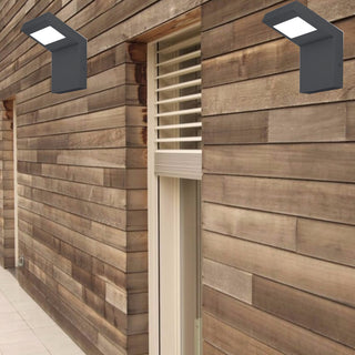 Lampione giardino o applique da parete nero a LED 10 watt IP54 4000k