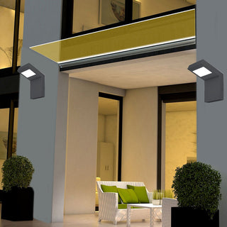 Lampione giardino o applique da parete nero a LED 10 watt IP54 4000k
