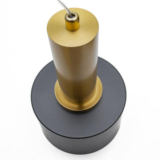 Applique moderna bronzo minimal con diffusore cilindrico nero E27