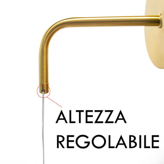 Applique moderna bronzo minimal con diffusore cilindrico nero E27