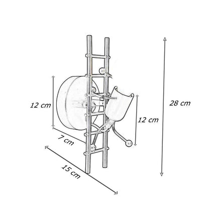 Applique da parete decorativo a forma di omino sulla scala lampada da muro in metallo attacco E27 arredo casa soggiorno