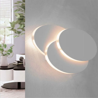Applique led 3 ovali 12 watt da parete bianca luce 6500k 3000k 4000k