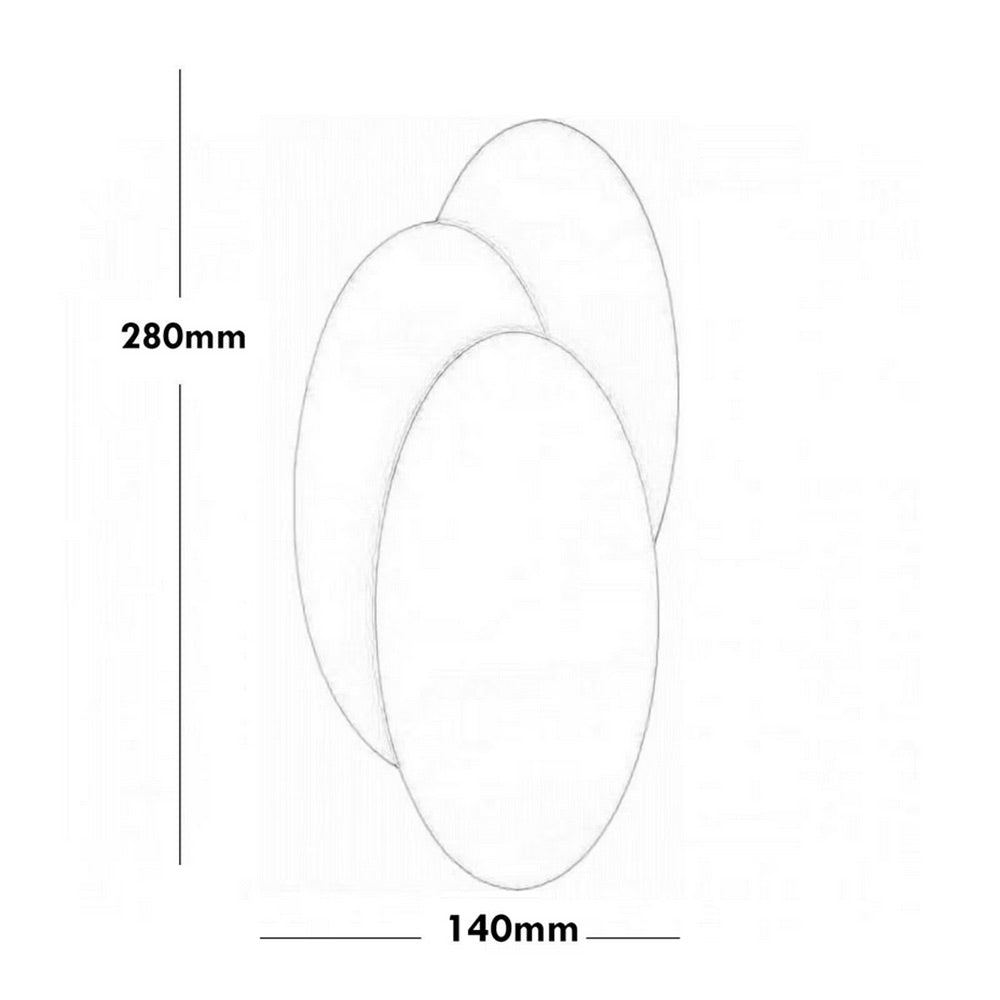 Applique a led ovale con 3 ovali 12 watt lampada a parete lumetto lume da comodino moderno abat jour luce bianca 6500k calda 3000k naturale 4000k