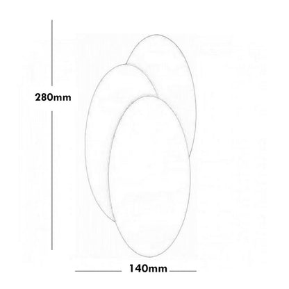 Applique a led ovale con 3 ovali 12 watt lampada a parete lumetto lume da comodino moderno abat jour luce bianca 6500k calda 3000k naturale 4000k