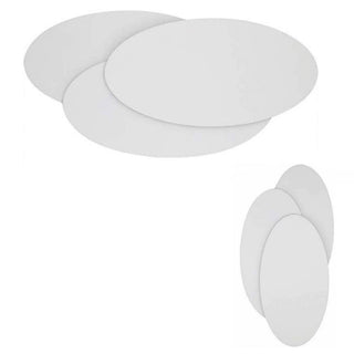 Applique led 3 ovali 12 watt da parete bianca luce 6500k 3000k 4000k