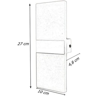 Applique led rettangolare 10 watt doppia emissione 3 colorazione luce