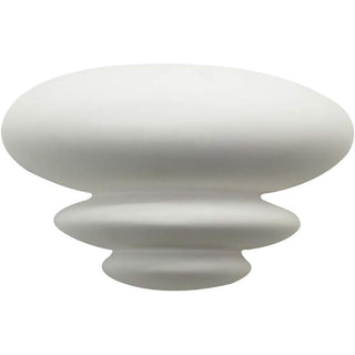 Applique da parete in gesso ovale con onde verniciabile attacco G9