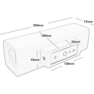 Applique parete doppia emissione di luce in gesso cubo GU10